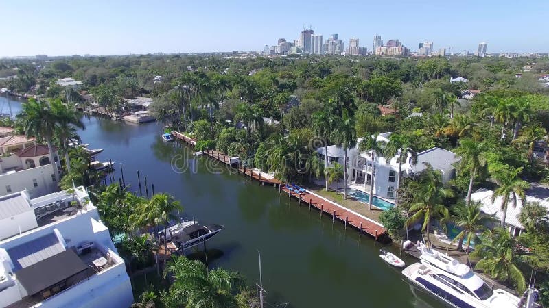 Вид с воздуха каналов Fort Lauderdale