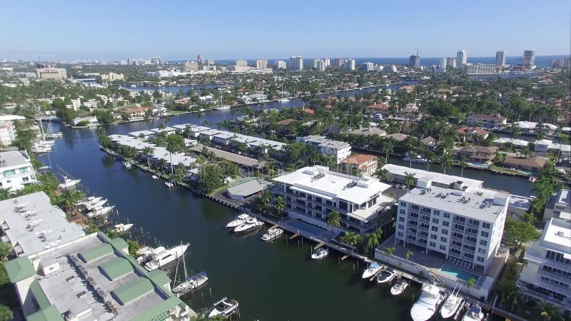 Вид с воздуха каналов Fort Lauderdale