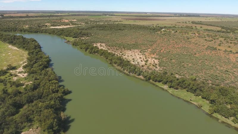 Вид с воздуха реки Vaal - Южной Африки