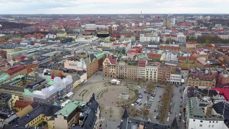 Вид с воздуха центр города Риги, Латвии