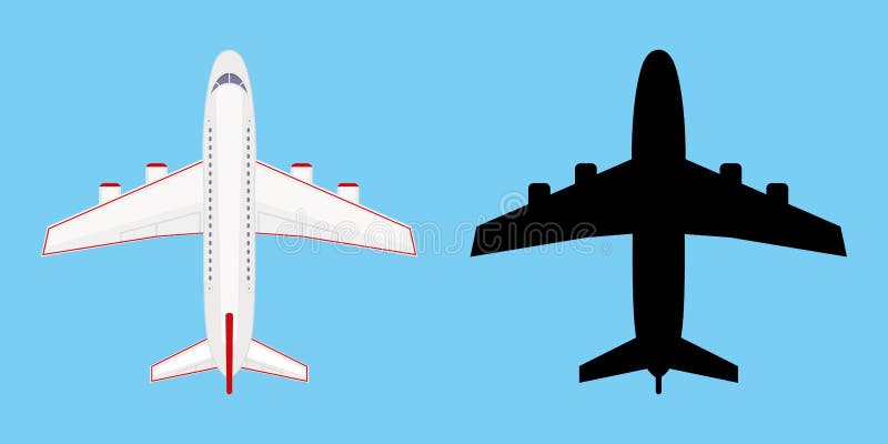 Схематичное изображение самолета сверху