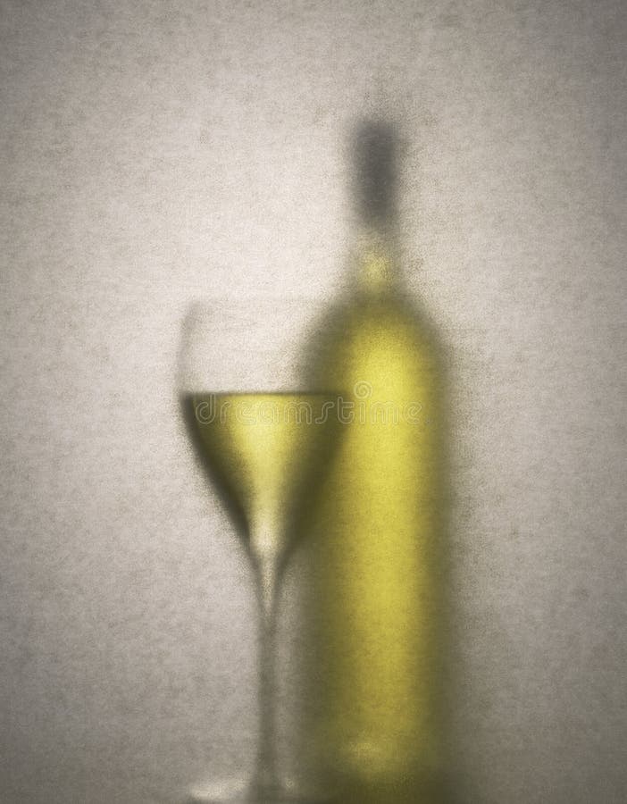 Bottle and glass of white wine background. Bottle and glass of white wine background