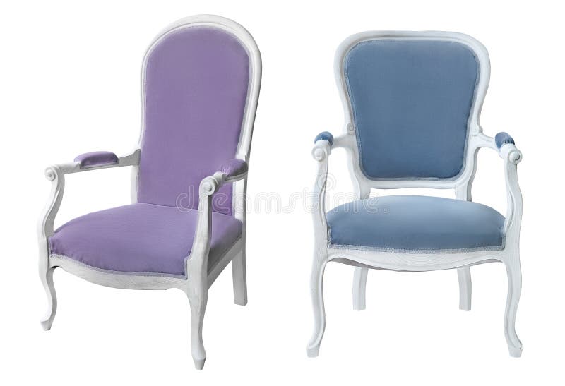2 винтажных белых деревянных стуль с голубым и пурпурным бархатом upholsteryisolated на белой предпосылке стоковые изображения rf 2 винтажных белых деревянных стуль с голубым и пурпурным бархатом upholsteryisolated на белой предпосылке стоковые изображения rf