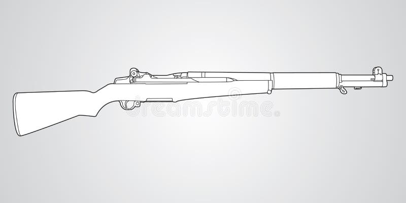 M1 Гаранд винтовка рисунок