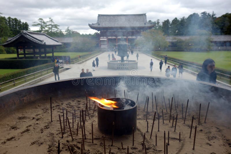 Висок Daibutsu dai-ji TÅ, Nara, Япония стоковые изображения