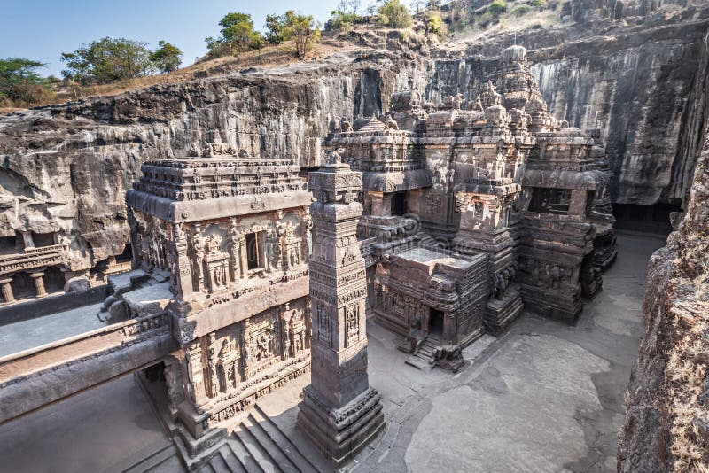 Висок Kailas, Ellora стоковые изображения rf Висок Kailas, Ellora стоковые изображения rf