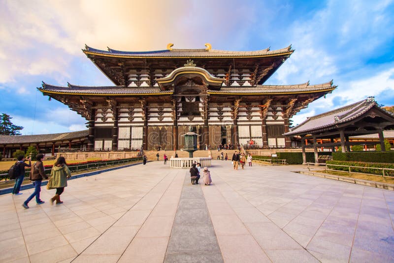 Висок Todaiji в Nara, Японии стоковые изображения rf