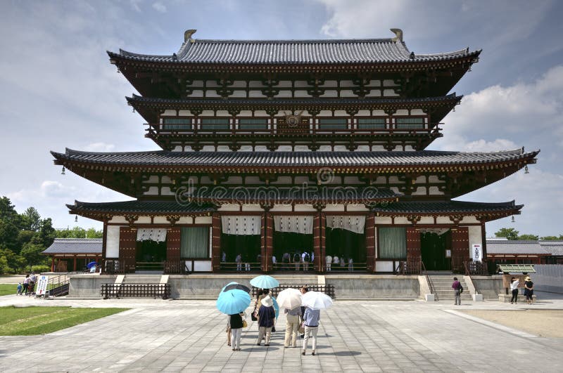 Висок Yakushi-ji, Nara, Япония стоковое фото