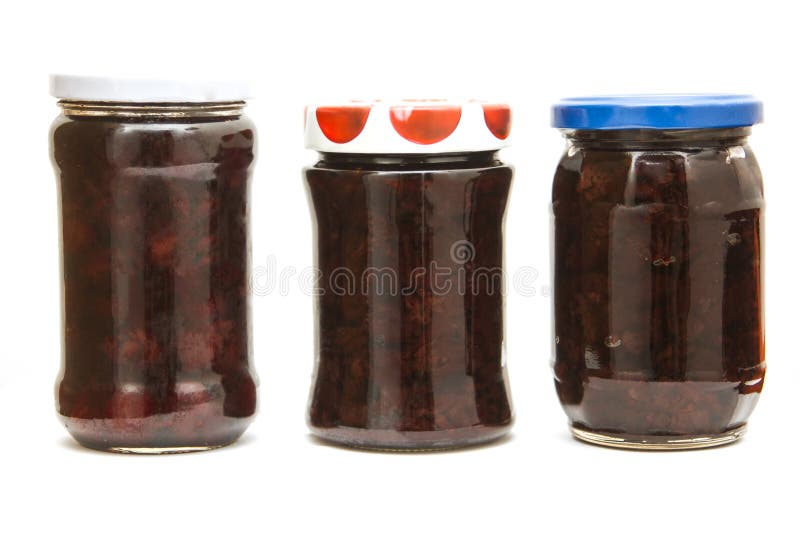 Вишня и варенье strawbery стоковые изображения rf Вишня и варенье strawbery стоковые изображения rf