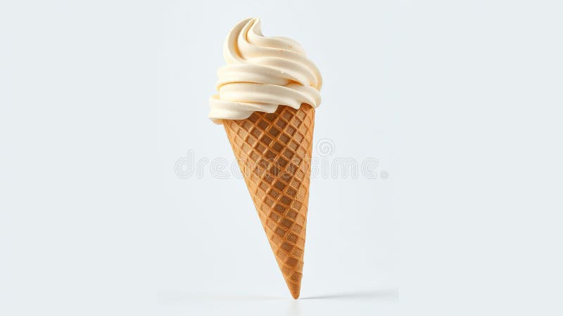 Вкусное мороженое Cone A Mouthwatering Studio для продвижения бренда и маркетинга иллюстрация штока