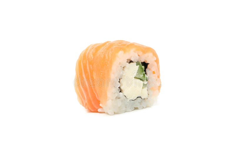 Вкусный рулон изоляции на фоне суши стоковое изображение rf