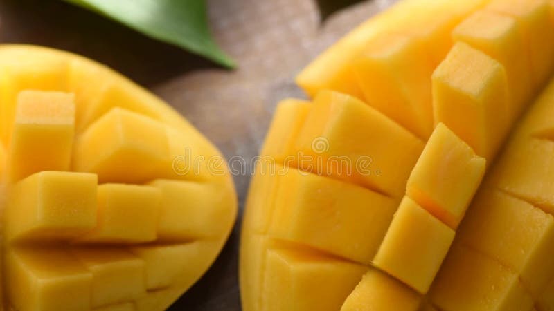 Вкусный сочный взгляд крупного плана манго акции видеоматериалы