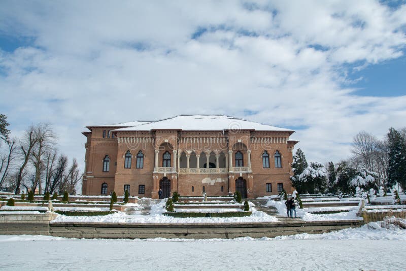 Внешний пейзаж дворца Brancoveanu от Румынии, города Mogosoaia стоковые фото