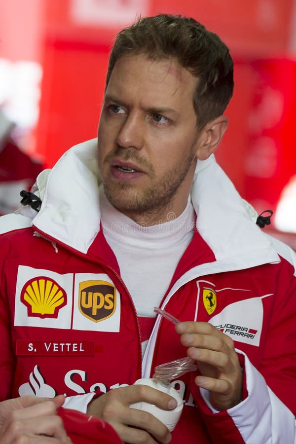 Driver Sebastian Vettel. Team Ferrari. Formula One Test Days at Circuit de Catalunya. Montmelo, Spain. February 23, 2016. Driver Sebastian Vettel. Team Ferrari. Formula One Test Days at Circuit de Catalunya. Montmelo, Spain. February 23, 2016