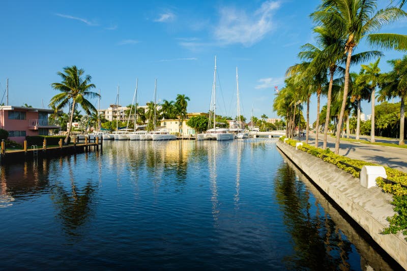 Scenic view of the Fort Lauderdale Intracoastal Waterway along Las Olas Boulevard. Scenic view of the Fort Lauderdale Intracoastal Waterway along Las Olas Boulevard.