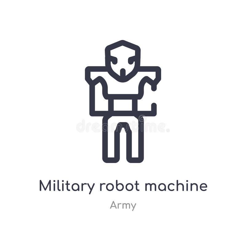 военный значок плана машины робота изолированная линия иллюстрация вектора от собрания армии робот editable тонкого хода военный иллюстрация вектора военный значок плана машины робота изолированная линия иллюстрация вектора от собрания армии робот editable тонкого хода военный иллюстрация вектора