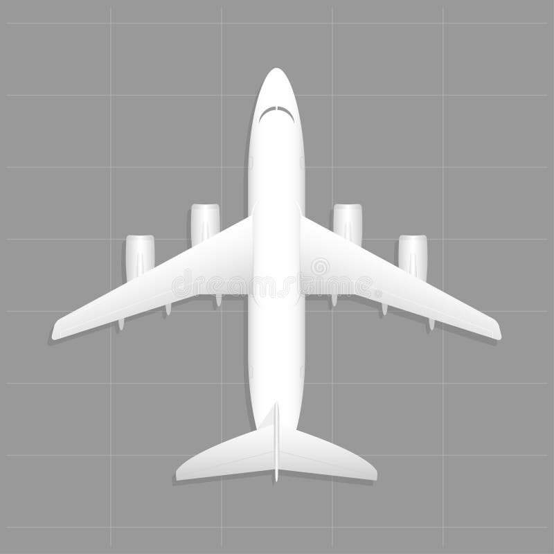 Cargo aircraft. Top view. Vector illustration. EPS 10, opacity. Cargo aircraft. Top view. Vector illustration. EPS 10, opacity