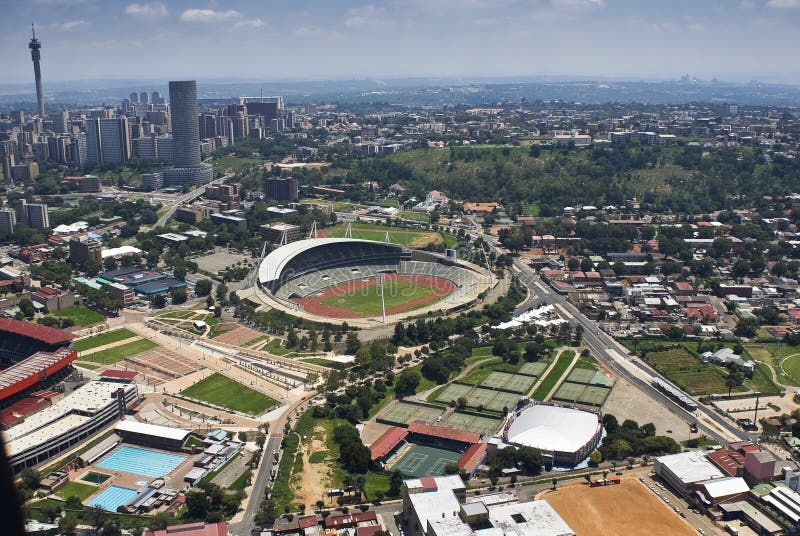 воздушный взгляд стадиона johannesburg стоковая фотография воздушный взгляд стадиона johannesburg стоковая фотография