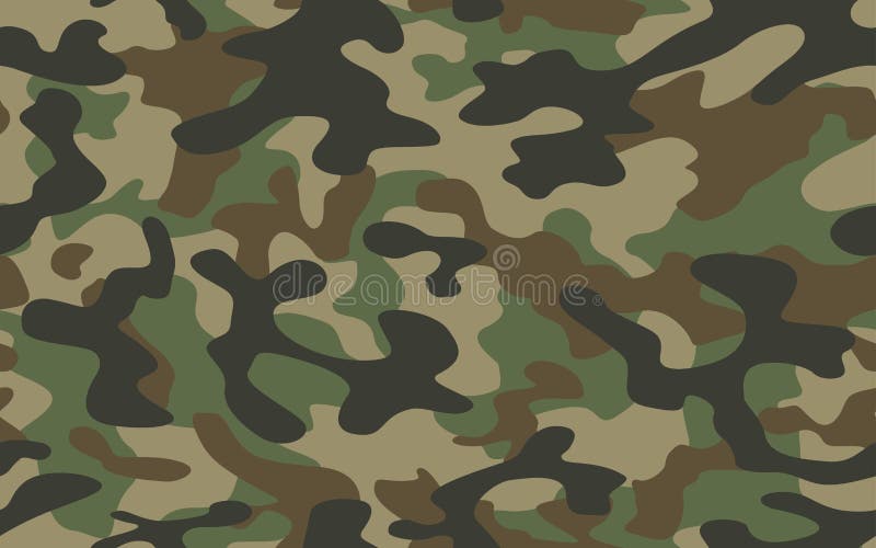 Войска текстуры camo печати камуфлируют звероловство зеленого цвета армии повторений безшовное иллюстрация вектора