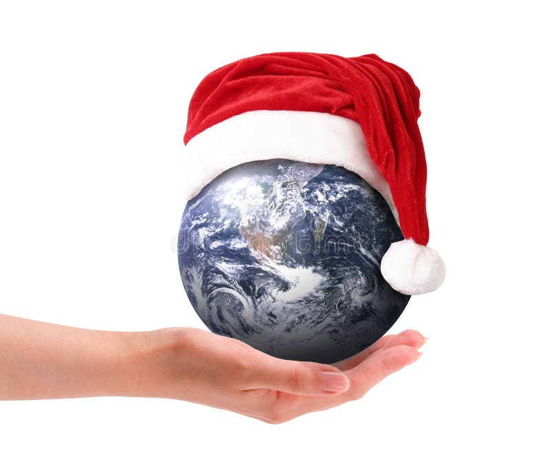 A Christmas around the world in a hand. A Christmas around the world in a hand.