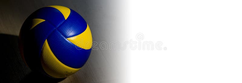 Horizontal banner with professional, official volleyball. Horizontal banner with professional, official volleyball.