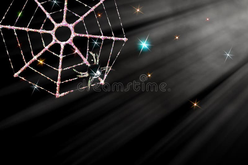 Волшебное украшение паука рождества Ледистая сеть в сверкная moonli