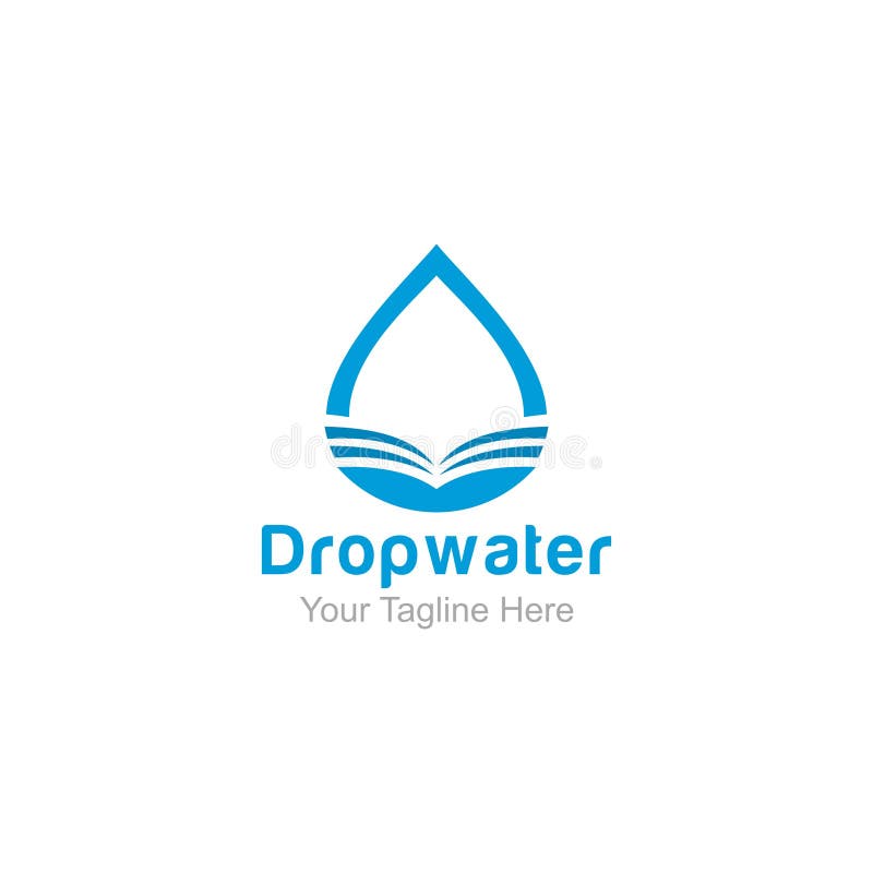 Воодушевленность дизайна логотипа Dropwater шаблон логотипа современный иллюстрация штока Воодушевленность дизайна логотипа Dropwater шаблон логотипа современный иллюстрация штока
