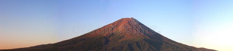восход солнца панорамы держателя fuji стоковое изображение восход солнца панорамы держателя fuji стоковое изображение