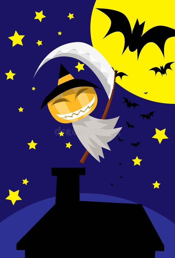 время тыквы ночи halloween иллюстрация штока время тыквы ночи halloween иллюстрация штока