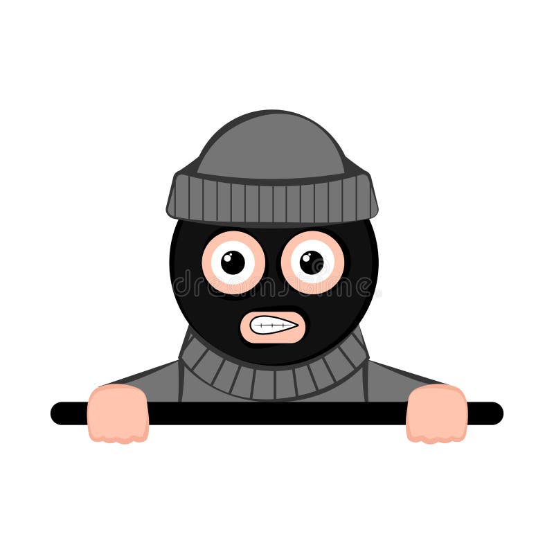Вспугнутый мультфильм похитителя иллюстрация вектора