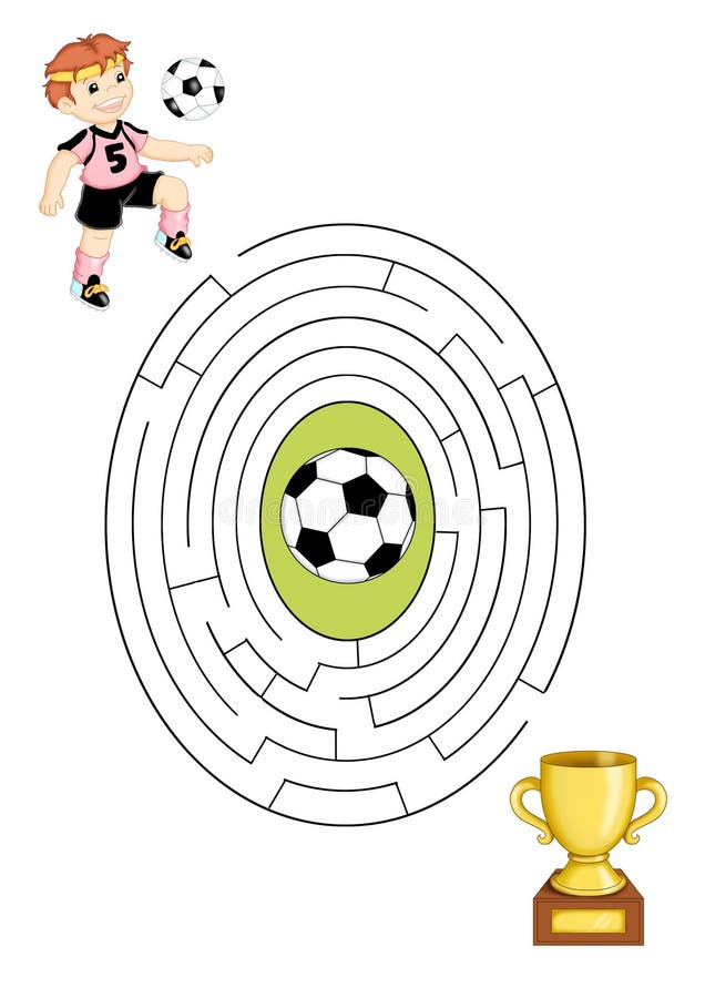 Digital illustration of a game for children. You find what is the correct road for reaching the cup. Digital illustration of a game for children. You find what is the correct road for reaching the cup