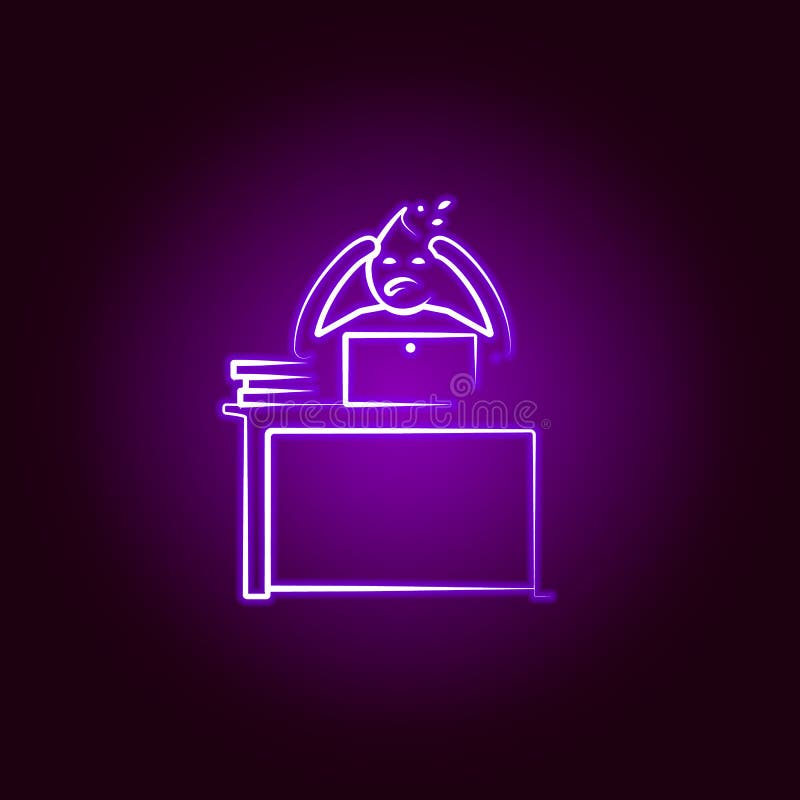Выкрик человека офиса много линия значок работы в неоновом стиле Элемент иллюстрации жизни офиса r иллюстрация вектора Выкрик человека офиса много линия значок работы в неоновом стиле Элемент иллюстрации жизни офиса r иллюстрация вектора