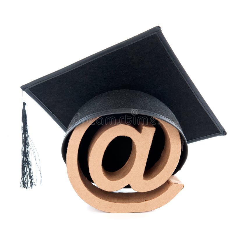 Graduate as computer specialist, on a white background. Graduate as computer specialist, on a white background