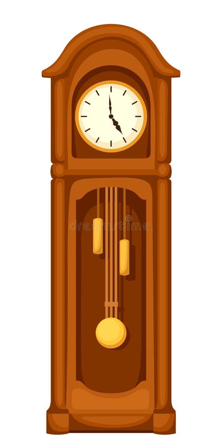 Высокие стоячие час Longcase на белизне также вектор иллюстрации притяжки corel бесплатная иллюстрация Высокие стоячие час Longcase на белизне также вектор иллюстрации притяжки corel бесплатная иллюстрация
