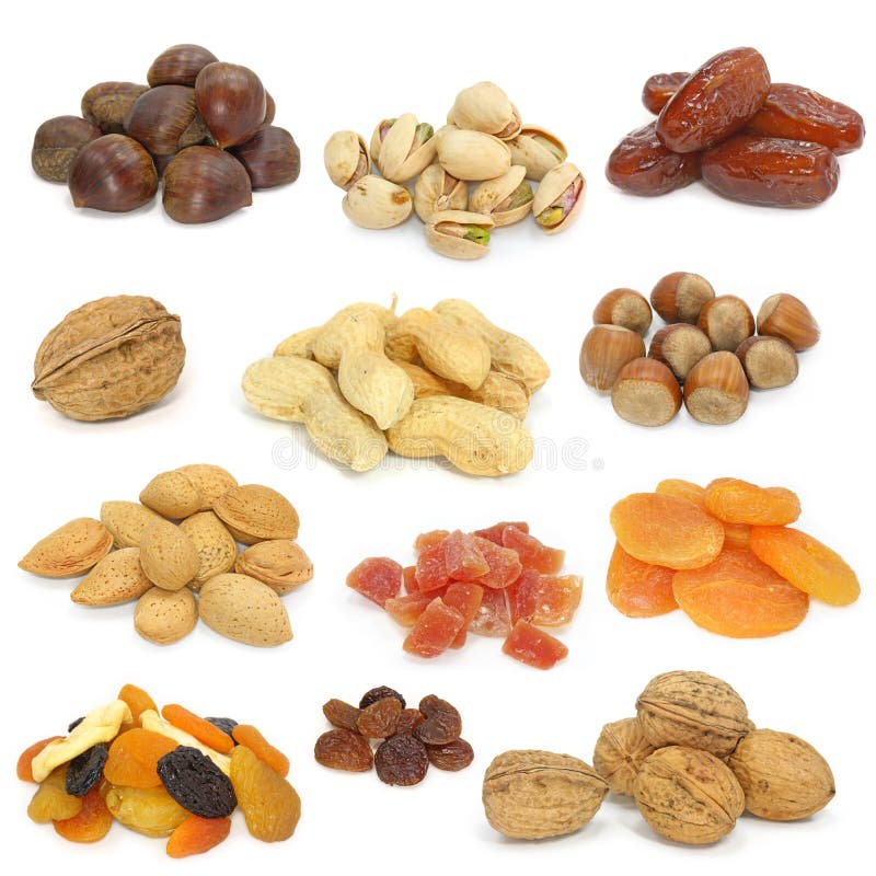 высушенное собрание fruits гайки стоковая фотография высушенное собрание fruits гайки стоковая фотография