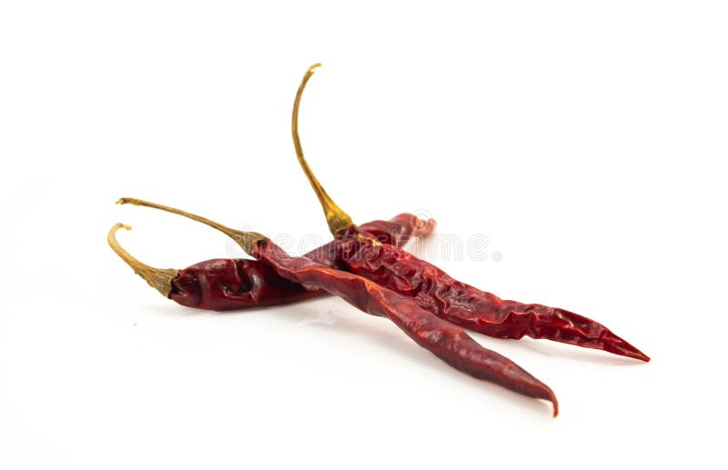 Высушенный красный перец Кайенны chili или чилей изолированный на белом backg стоковые изображения rf Высушенный красный перец Кайенны chili или чилей изолированный на белом backg стоковые изображения rf
