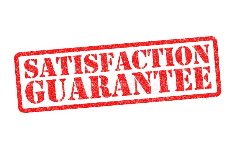 SATISFACTION GUARANTEE rubber stamp over a white background. SATISFACTION GUARANTEE rubber stamp over a white background.