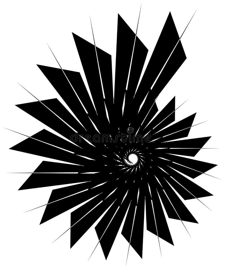 Download Геометрическая круговая спираль Абстрактная угловая, нервная форма в Rotat Иллюстрация вектора - иллюстрации насчитывающей monochrome, спираль: 81808288