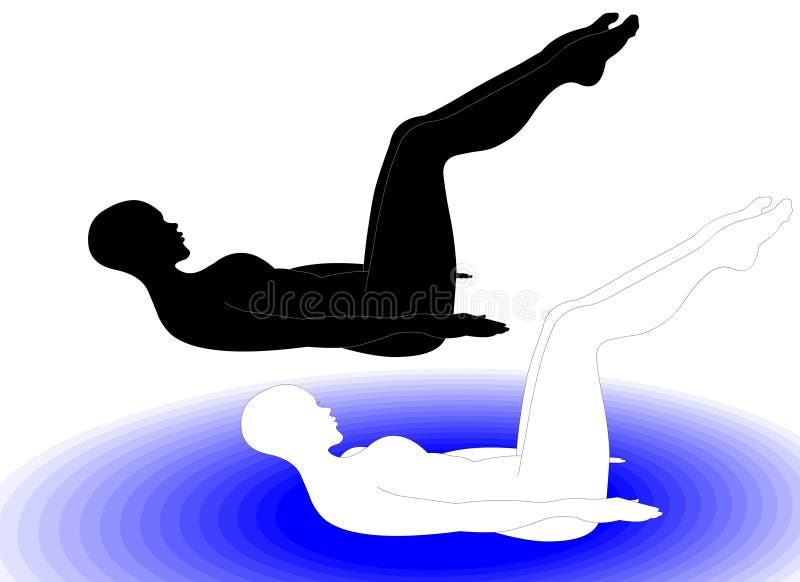 Woman silhouette which shows the correct position for pilates techniques and gymnastics in general. Woman silhouette which shows the correct position for pilates techniques and gymnastics in general