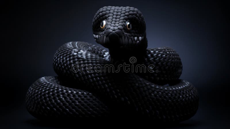 гиперреалистичная игрушка voxel art snake на темном фоне бесплатная иллюстрация