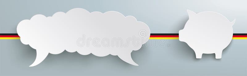 Глава немецкого банка Speech Bubble Cloud иллюстрация штока