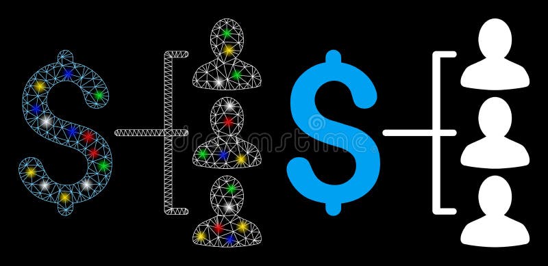Глянцевая значок получателей денег туши sieve со светлыми нефти иллюстрация вектора