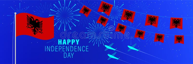 28 -го день в ноябре независимый Албании бесплатная иллюстрация 28 -го день в ноябре независимый Албании бесплатная иллюстрация