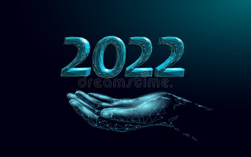 2022 год новая текстура 3d металлического льда. светящийся рисунок синего темного числа неонов. украшенная сталь бесплатная иллюстрация