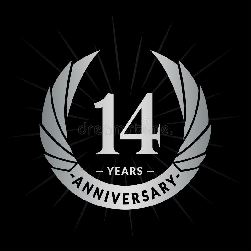 14 годовщины лет шаблона дизайна Элегантный дизайн логотипа годовщины 14 лет логотипа бесплатная иллюстрация 14 годовщины лет шаблона дизайна Элегантный дизайн логотипа годовщины 14 лет логотипа бесплатная иллюстрация
