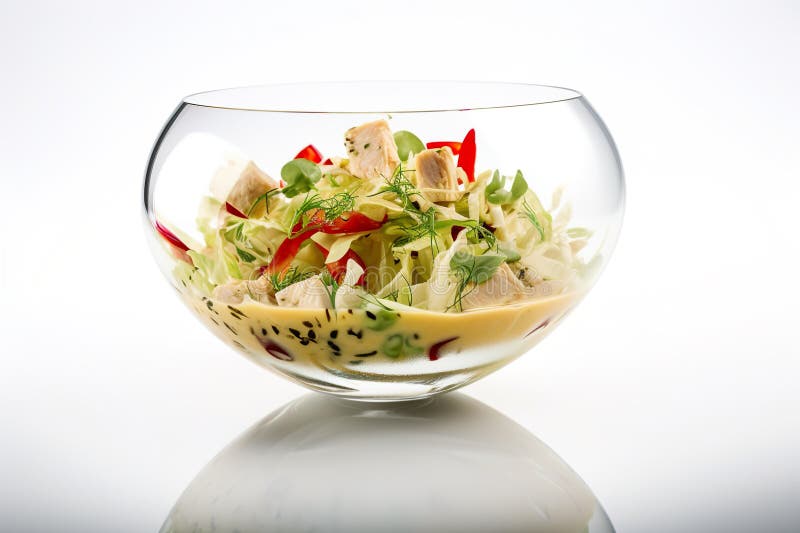 Гой га вкусный куриный салат, сделанный из капустных трав и пряника. иллюстрация вектора