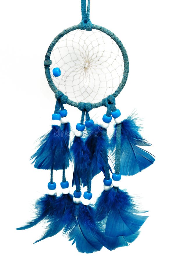 голубое dreamcatcher стоковое фото rf голубое dreamcatcher стоковое фото rf