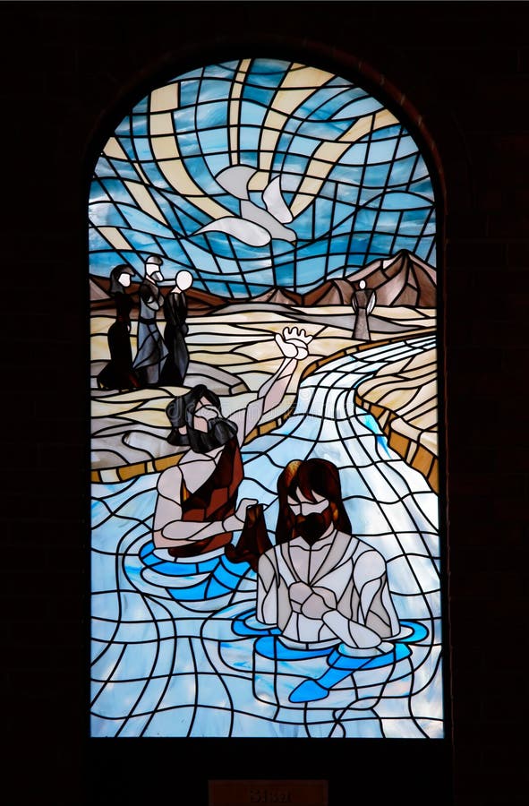 Download голубое окно форточки церков Стоковое Фото - изображение насчитывающей jesus, baptismal: 77900