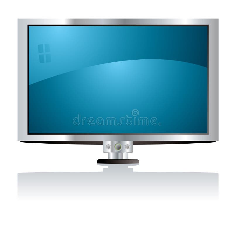 голубой lcd tv иллюстрация штока голубой lcd tv иллюстрация штока