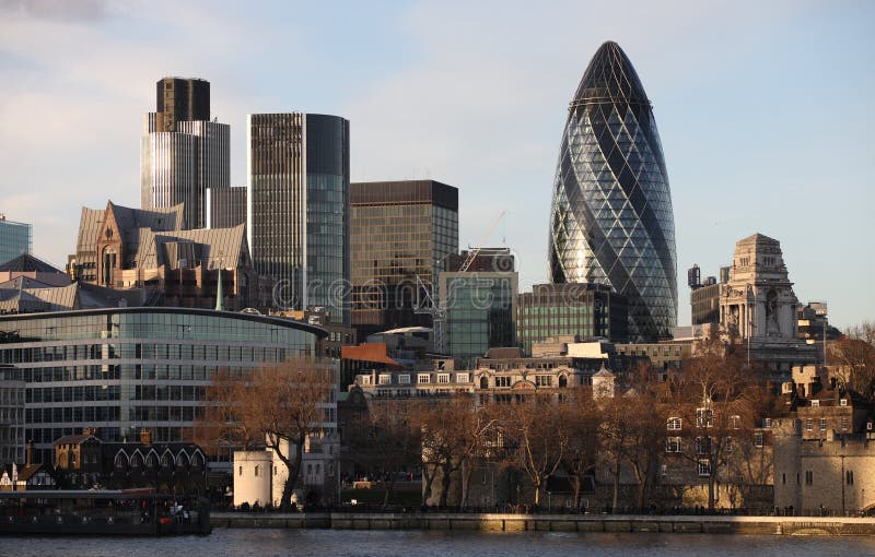 London city skyline from Tower Bridge. London city skyline from Tower Bridge.